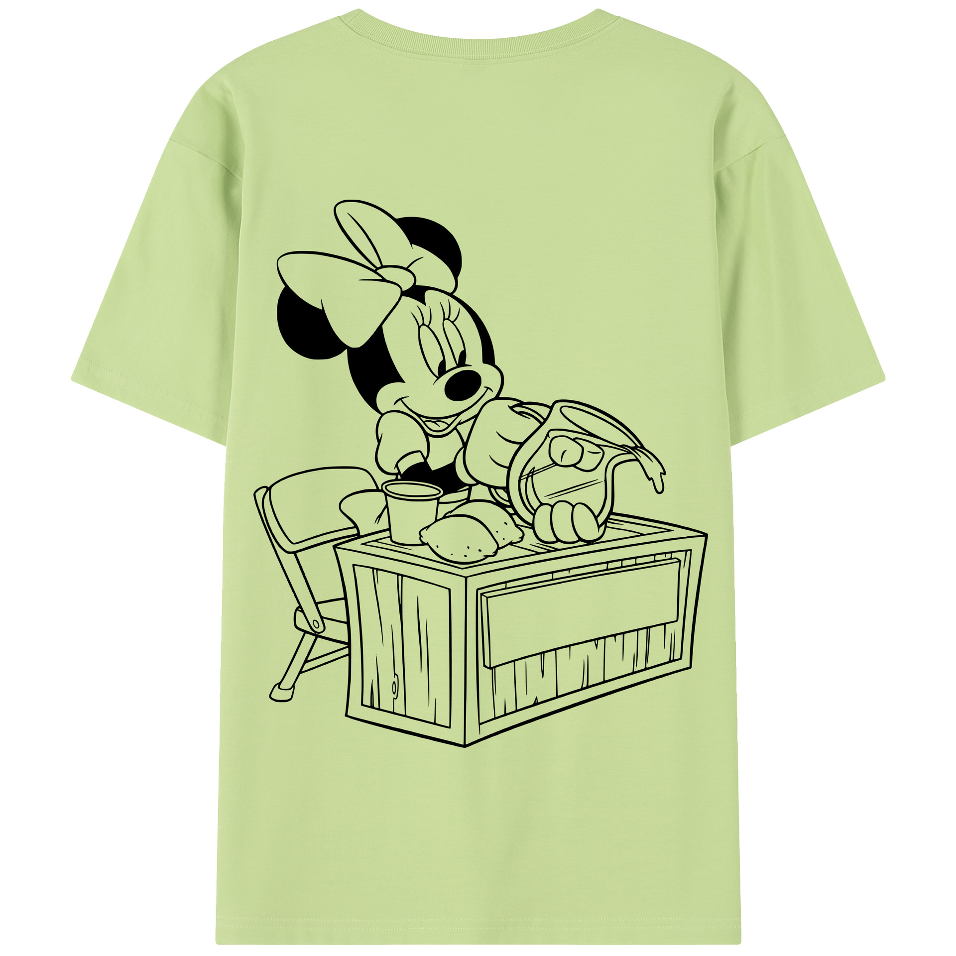 （画像用） ミッキーマウス Mickey Mouse 綿100％半袖Tシャツ（背面プリント）